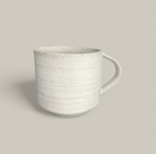 ribbed stoneware tea cup